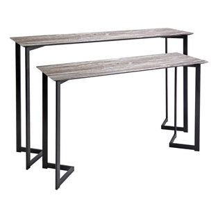 Lulani Brown Stone Nested Console Tables