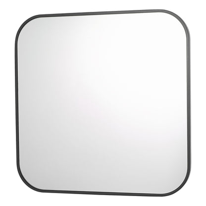 Firuz Matte Black Square Mirror