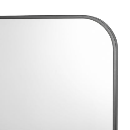 Firuz Matte Black Square Mirror