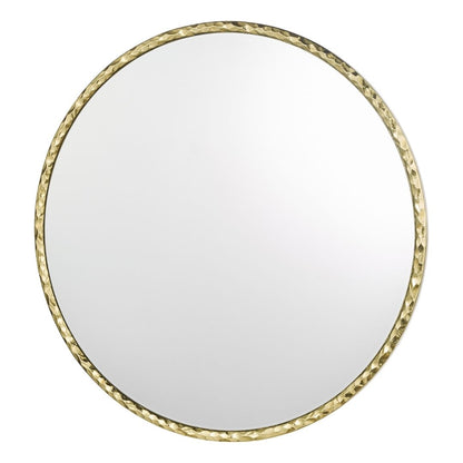 Jinelle 80cm Textured Gold-Framed Mirror