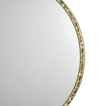 Jinelle 80cm Textured Gold-Framed Mirror