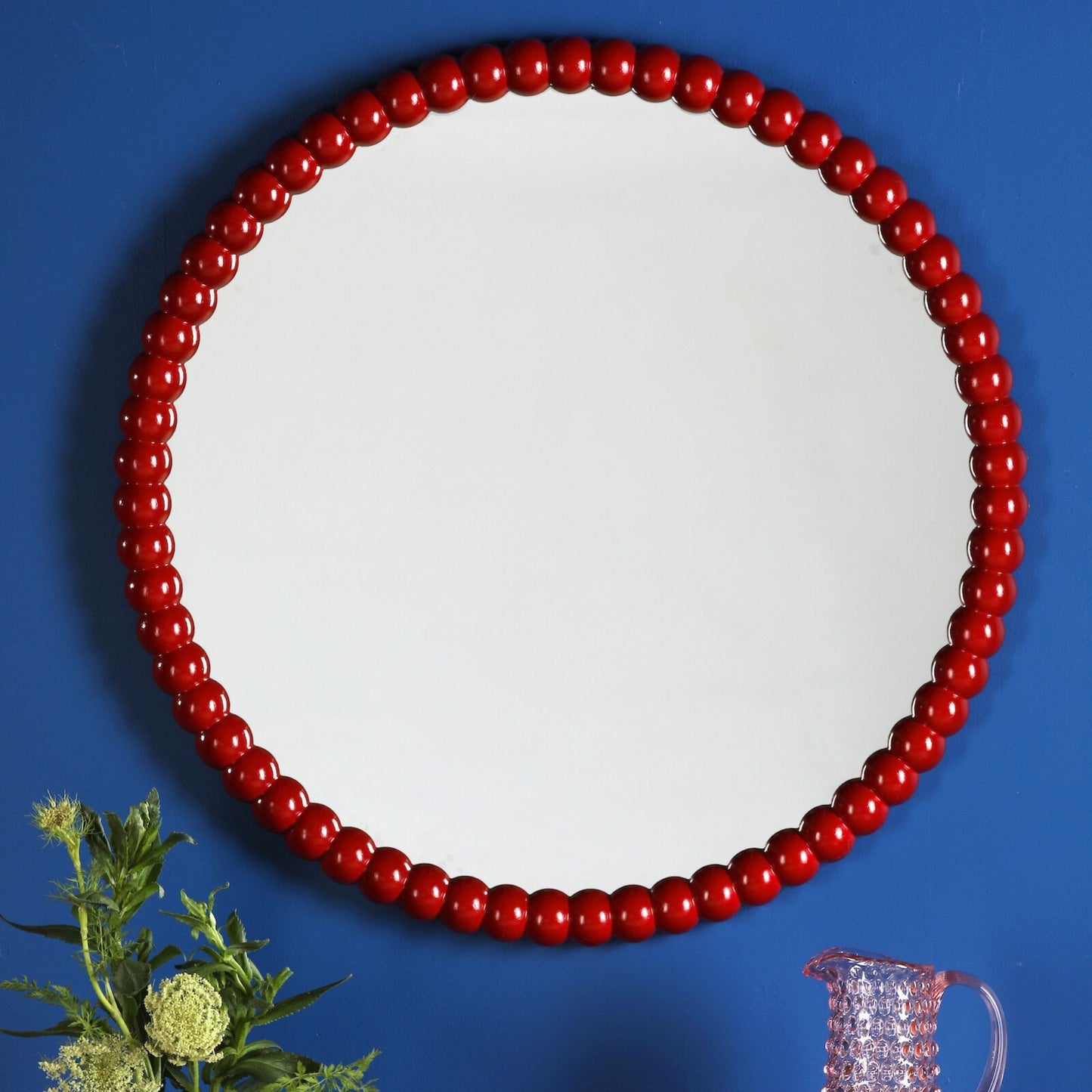 Ruan Round Mirror Red