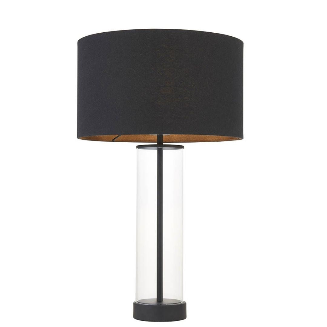 Lessina Matte Black & Glass Touch Table Lamp