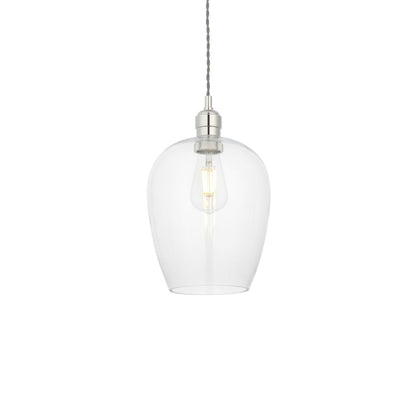 Stourton Nickel & Glass Pendant Ceiling Light