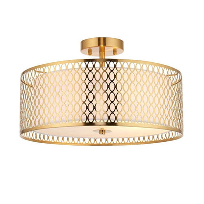 Cordero 3 Light Gold Flush Ceiling Light