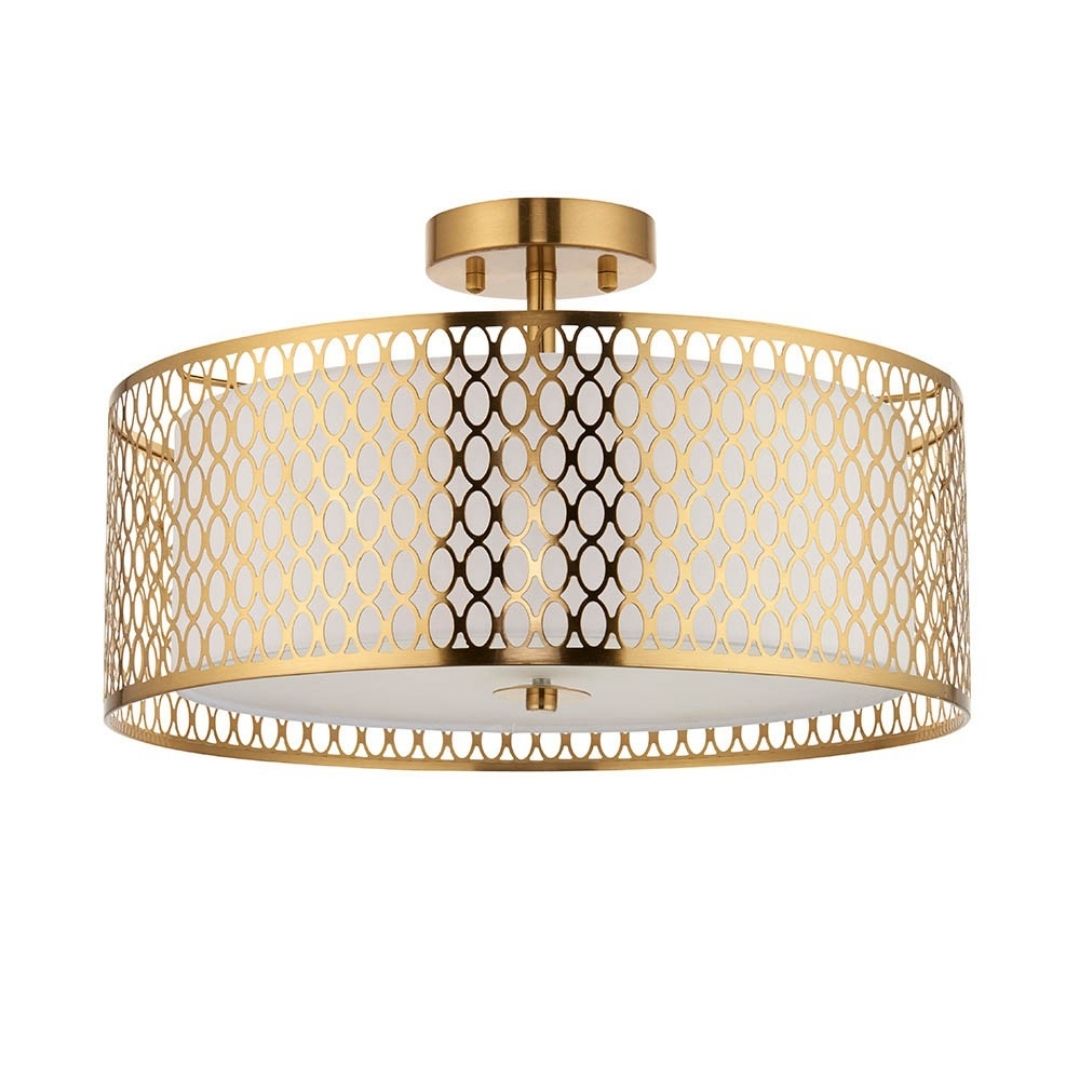 Cordero 3 Light Gold Flush Ceiling Light