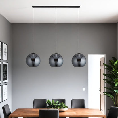 Amsterdam Black 3 Light Pendant Bar