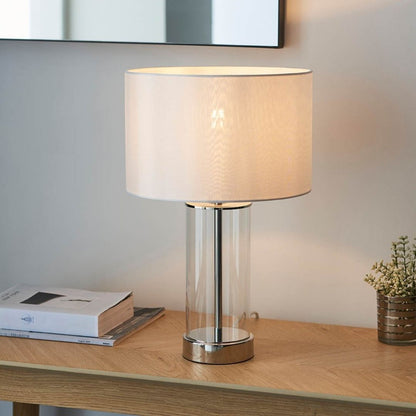 Lessina Silver & Glass Touch Table Lamp