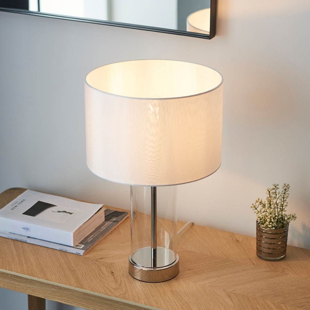 Lessina Silver & Glass Touch Table Lamp