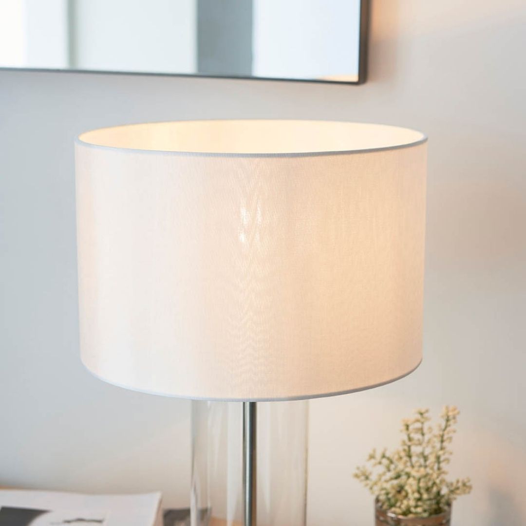 Lessina Silver & Glass Touch Table Lamp