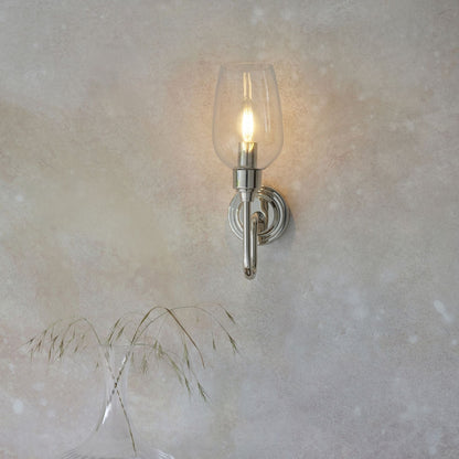 Stourton Nickel & Glass Wall Light