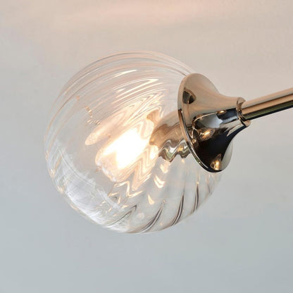 Allegra 6 Light Semi Flush Silver Ceiling Light