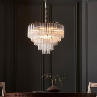 Toulouse 12-Light Silver and Glass Pendant Ceiling Light