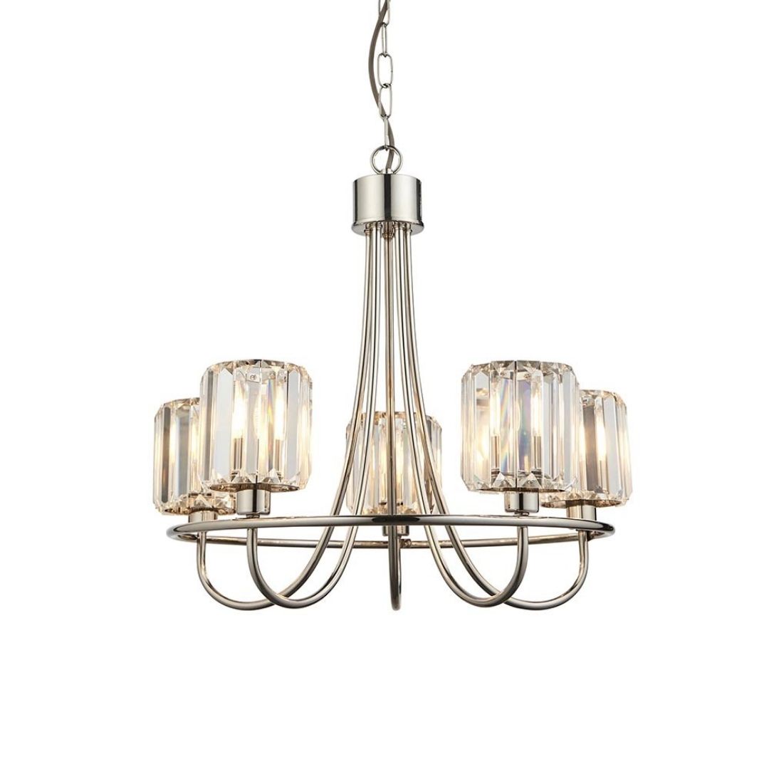 Berenice 5 Light Silver Pendant Ceiling Light