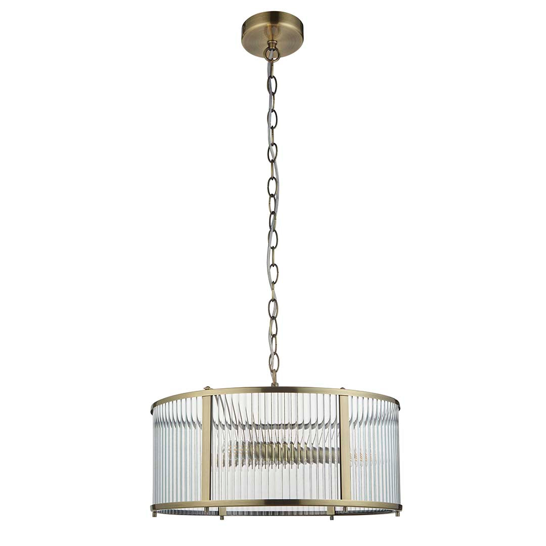 Ridgeton 3-Light Antique Brass Ceiling Light