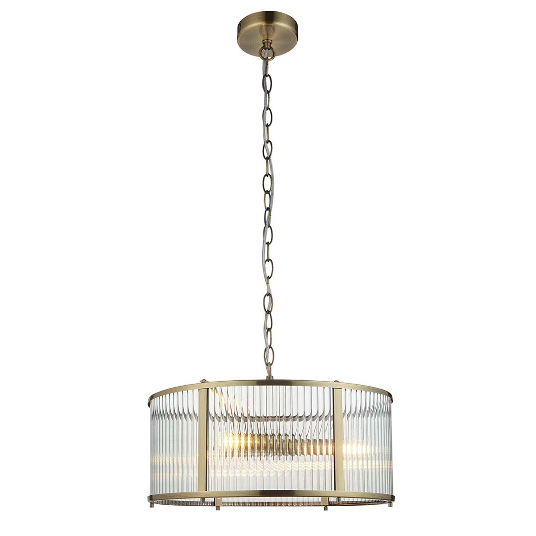 Ridgeton 3-Light Antique Brass Ceiling Light