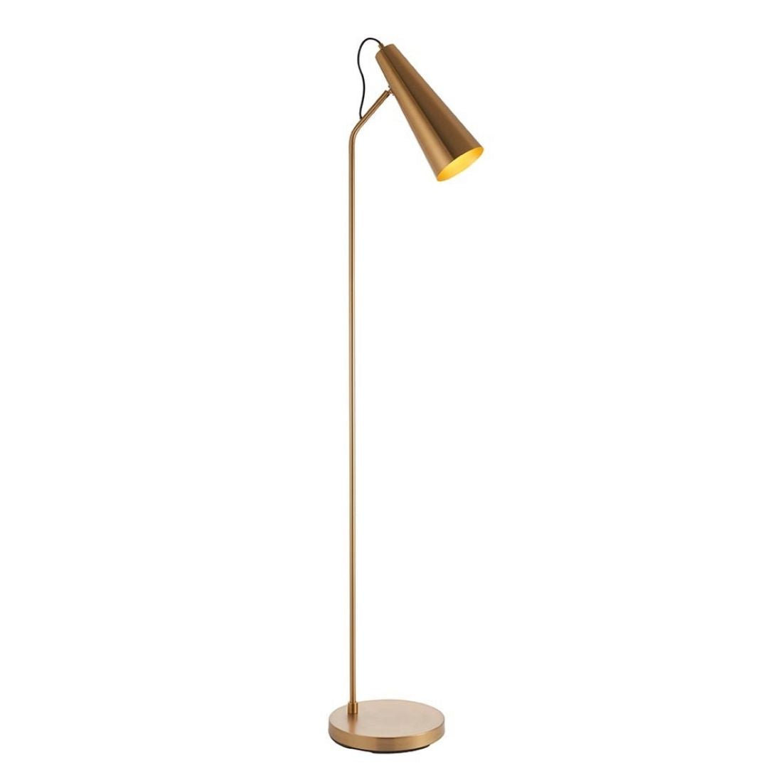 Karna Antique Brass Task Floor Lamp