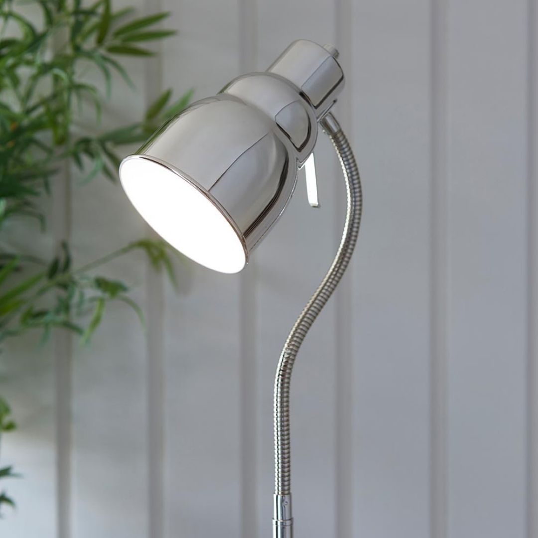 Classic Polished Nickel Task Floor Lamp