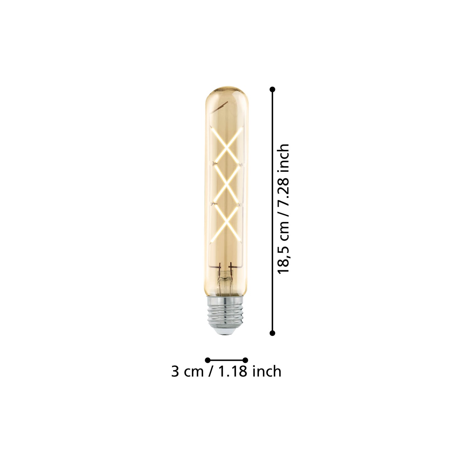 Vintage Tube 4W E27 LED 2200K Amber Bulb