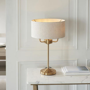 Highclere 3 Light Brass Table Lamp