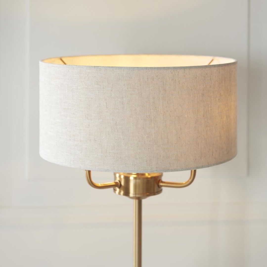 Highclere 3 Light Brass Table Lamp