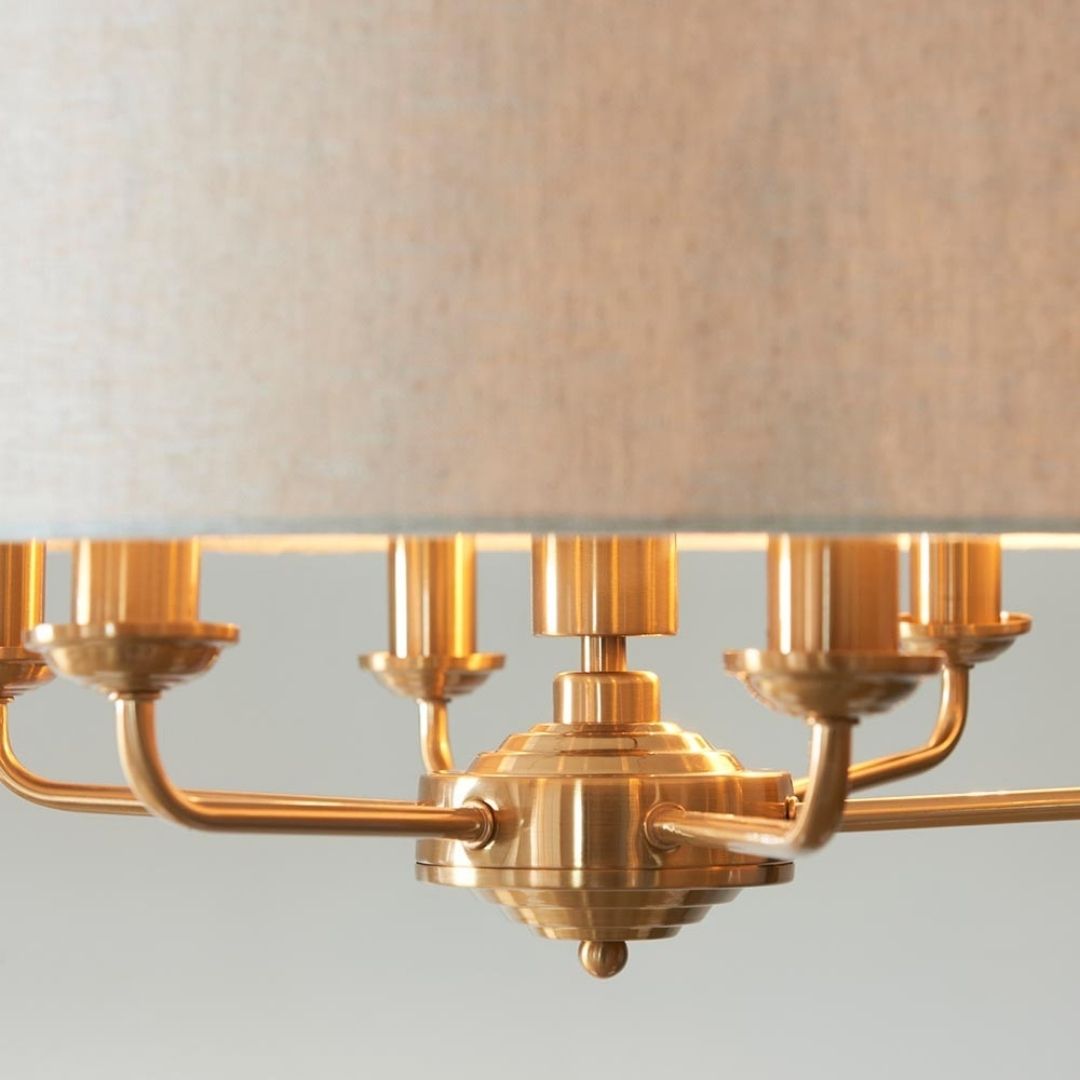 Highclere 6 Light Brass Pendant Ceiling Light