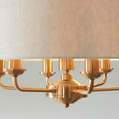 Highclere 6 Light Brass Pendant Ceiling Light