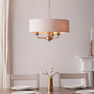 Highclere 3 Light Brass Pendant Ceiling Light