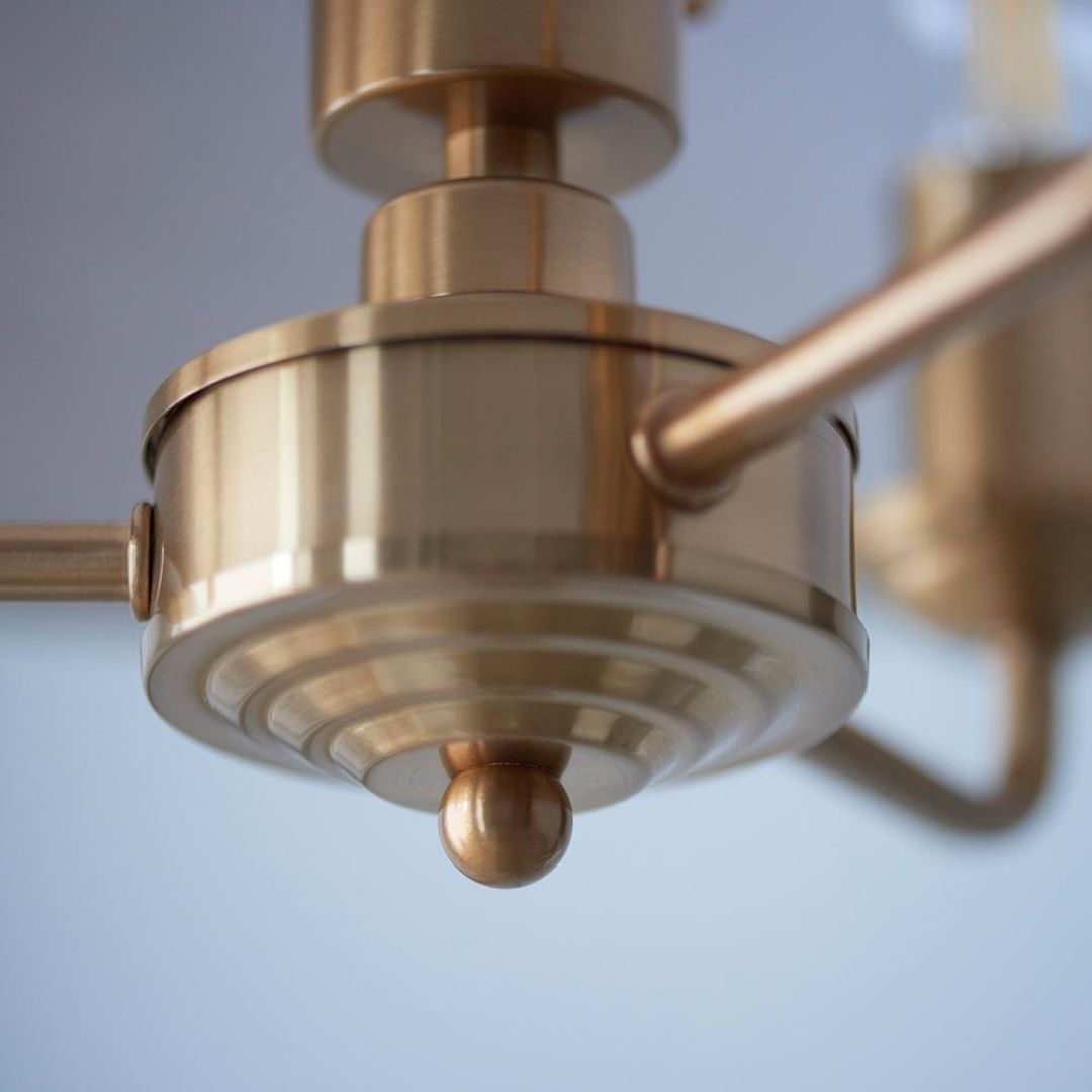 Highclere 3 Light Brass Pendant Ceiling Light