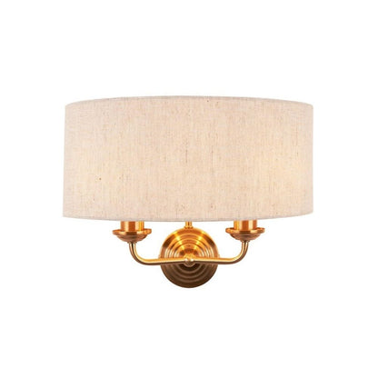 Highclere 2 Light Brass Wall Light