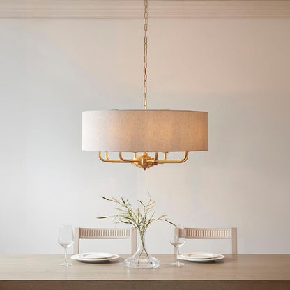 Highclere 8 Light Brass Pendant Ceiling Light