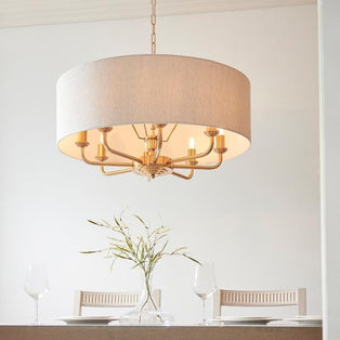 Highclere 8 Light Brass Pendant Ceiling Light