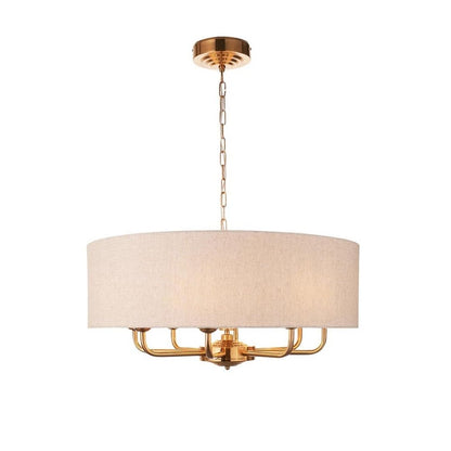 Highclere 8 Light Brass Pendant Ceiling Light