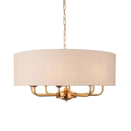 Highclere 8 Light Brass Pendant Ceiling Light