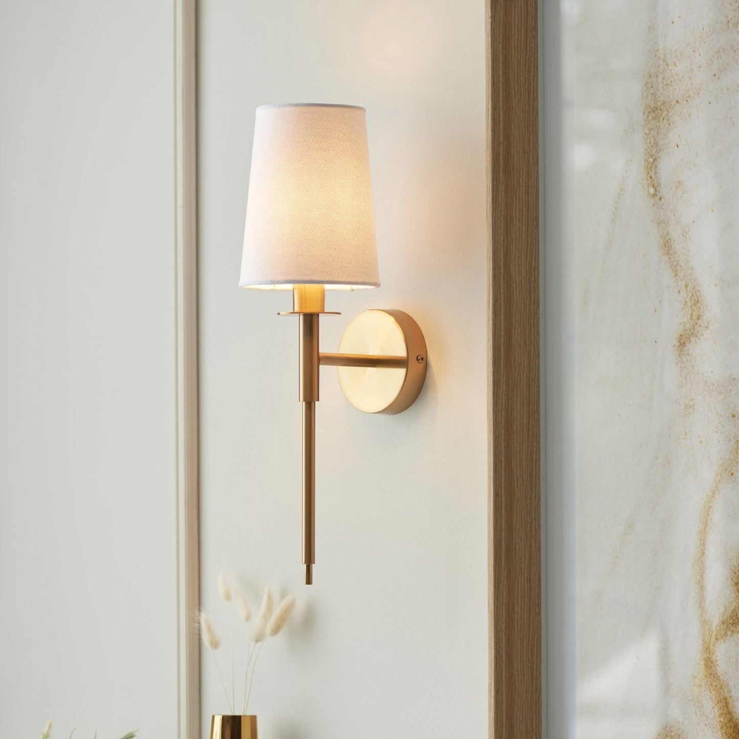 Long Line Vintage Brass Wall Light