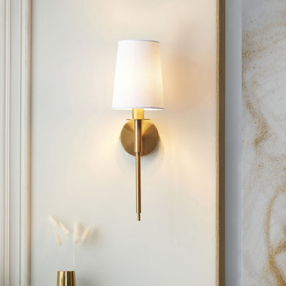 Long Line Vintage Brass Wall Light