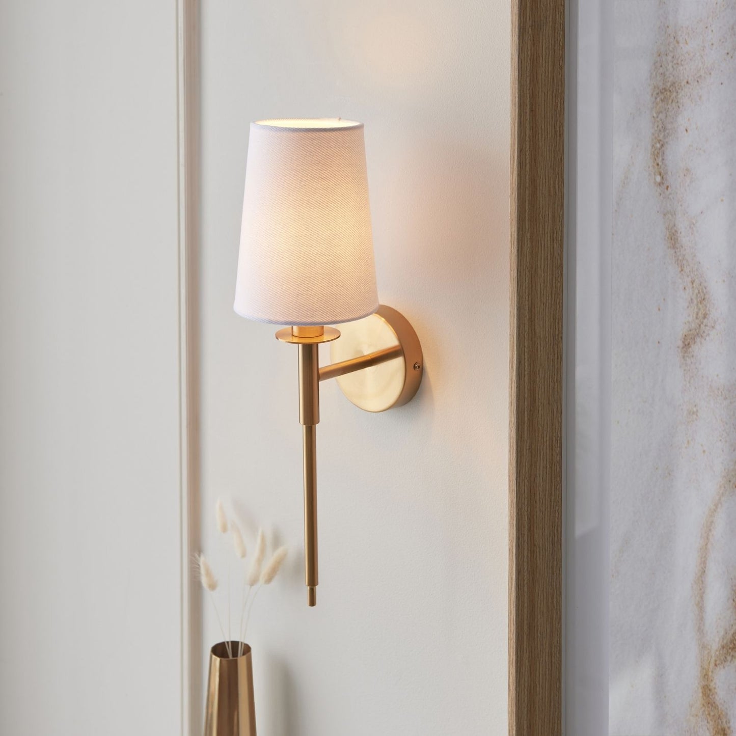 Long Line Vintage Brass Wall Light