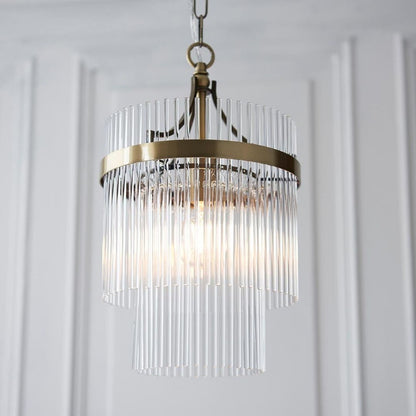 Marietta Antique Brass & Glass Pendant Ceiling Light