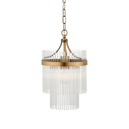 Marietta Antique Brass & Glass Pendant Ceiling Light