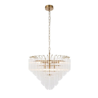 Toulouse 12 Light Gold & Glass Pendant Ceiling Light