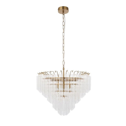 Toulouse 12 Light Gold & Glass Pendant Ceiling Light