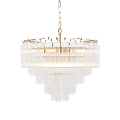 Toulouse 12 Light Brass & Glass Pendant Ceiling Light