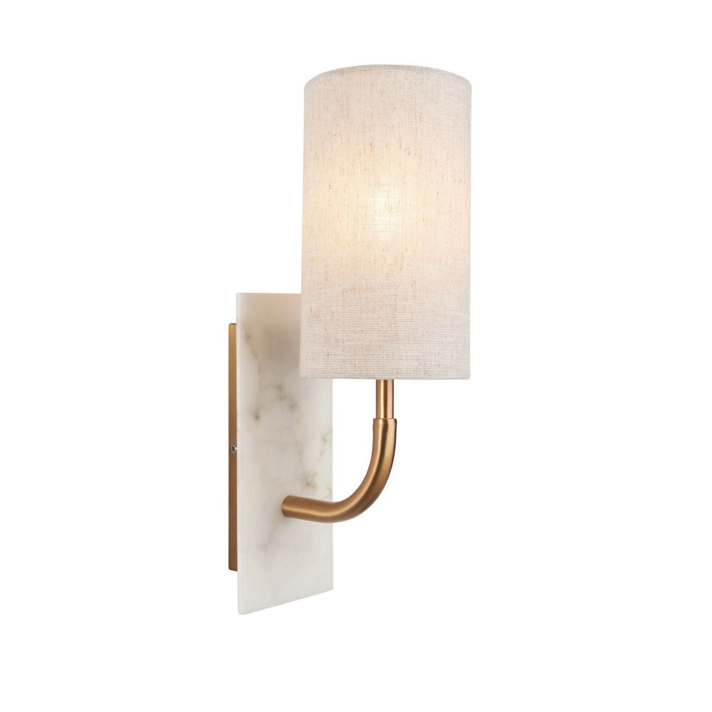 Castello Tall Curved Antique Brass Wall Light