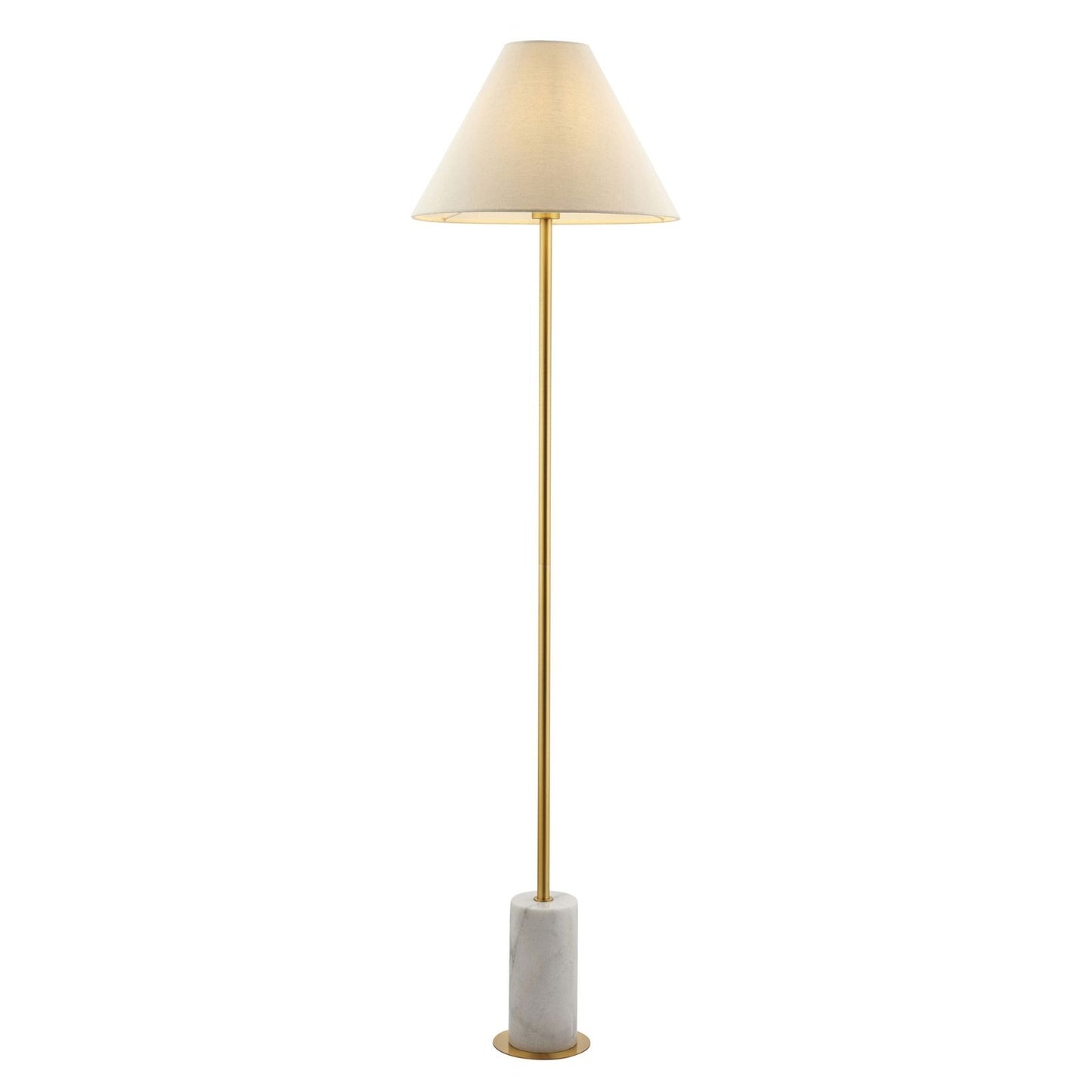 Bertoia Brass & Marble Floor Lamp