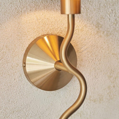 Wriggle Brass Wall Light