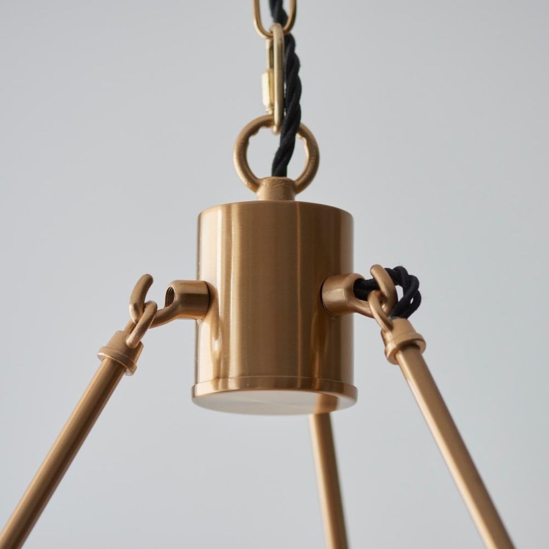 Chester & Leaf 6 Light Brass Pendant Ceiling Light