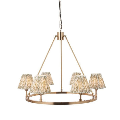 Chester & Leaf 6 Light Brass Pendant Ceiling Light