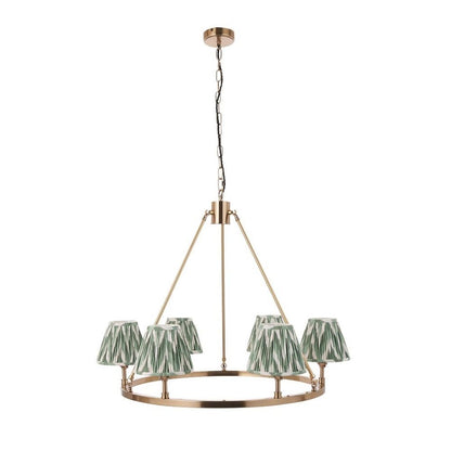 Chester & Zigzag 6 Light Brass Pendant Ceiling Light