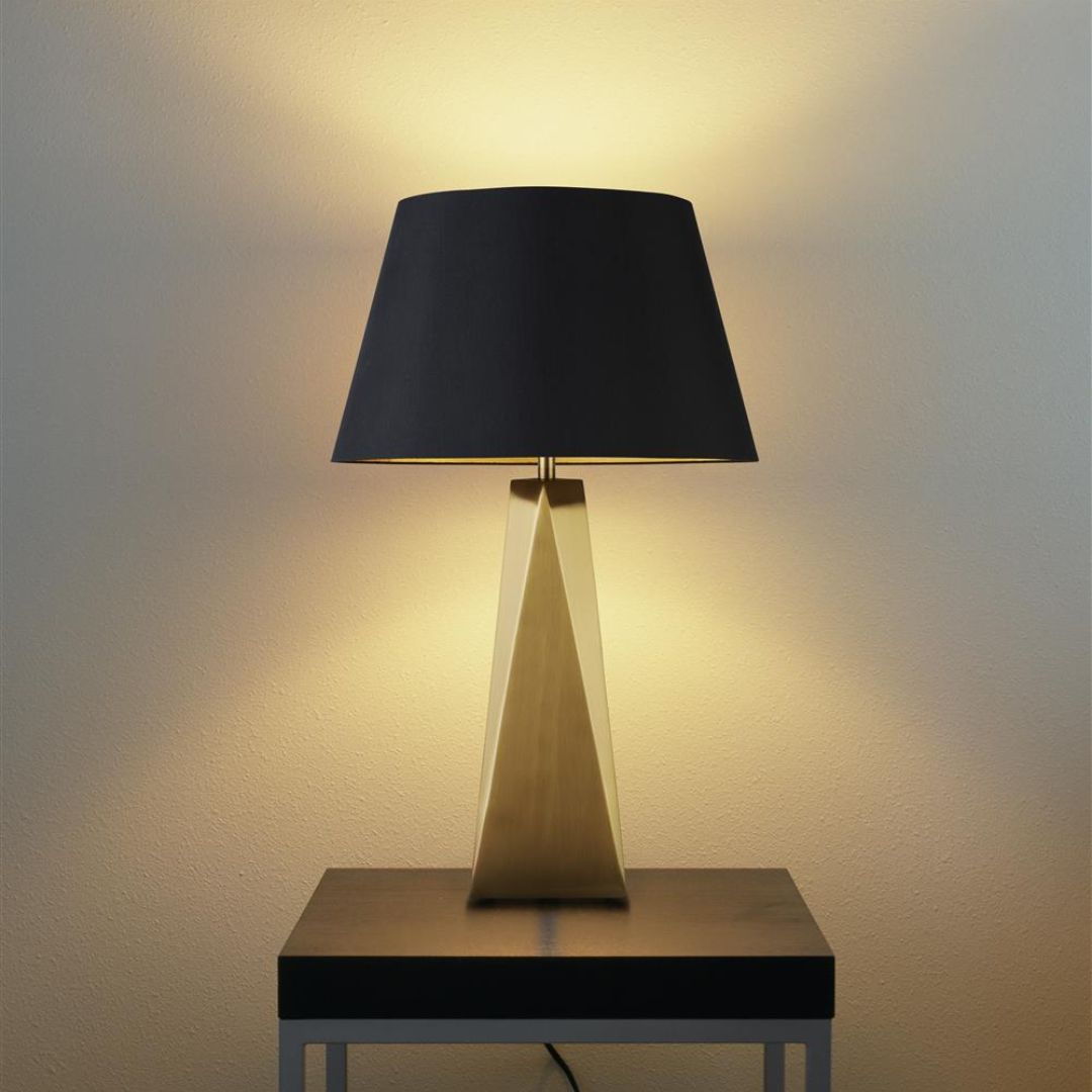 Maldon Gold Table Lamp with Black Shade