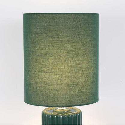 Groove Olive Green Table Lamp